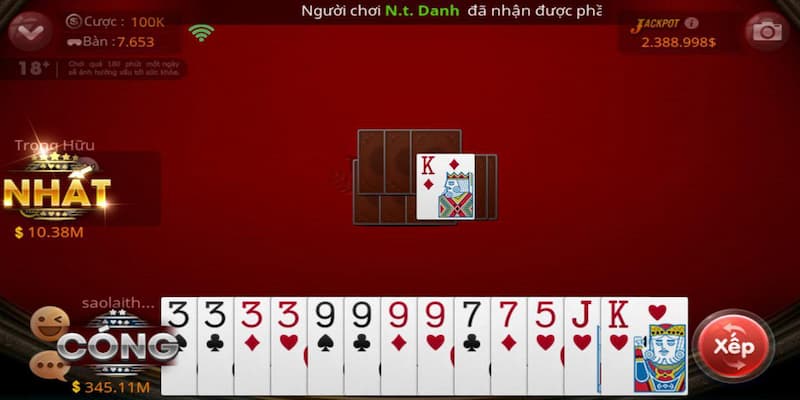 Quy định cơ bản trong bài tiến lên miền Bắc 99OK